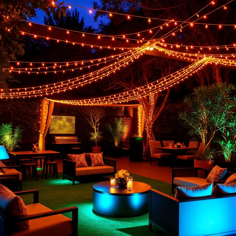 Evento nocturno con luces